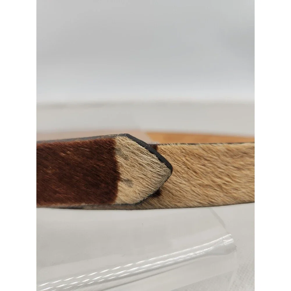 Classiques Entier XL Belt Animal Print Leather PR4229 Brown Tan Flaw